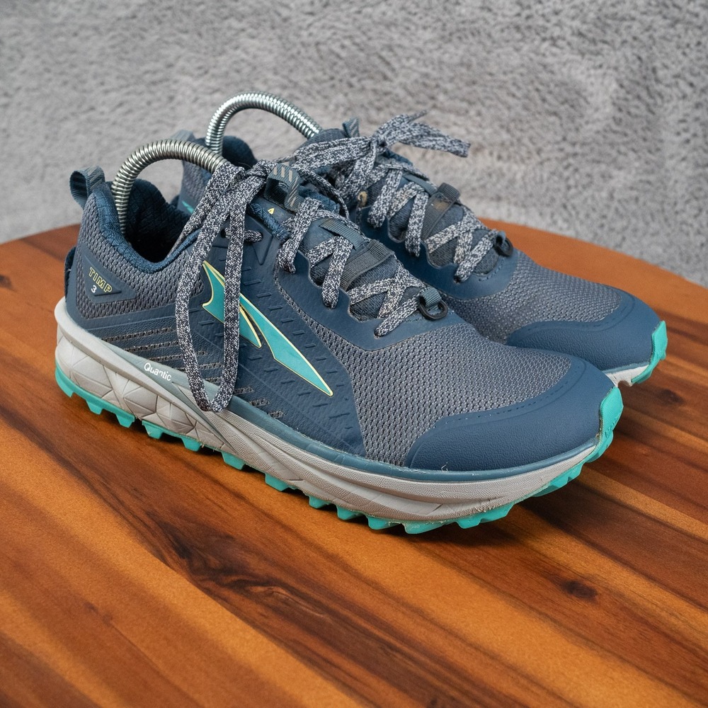 ALTRA Timp 3 Quantic Womens Running Trail Shoes Green Grey Blue Size 8.5